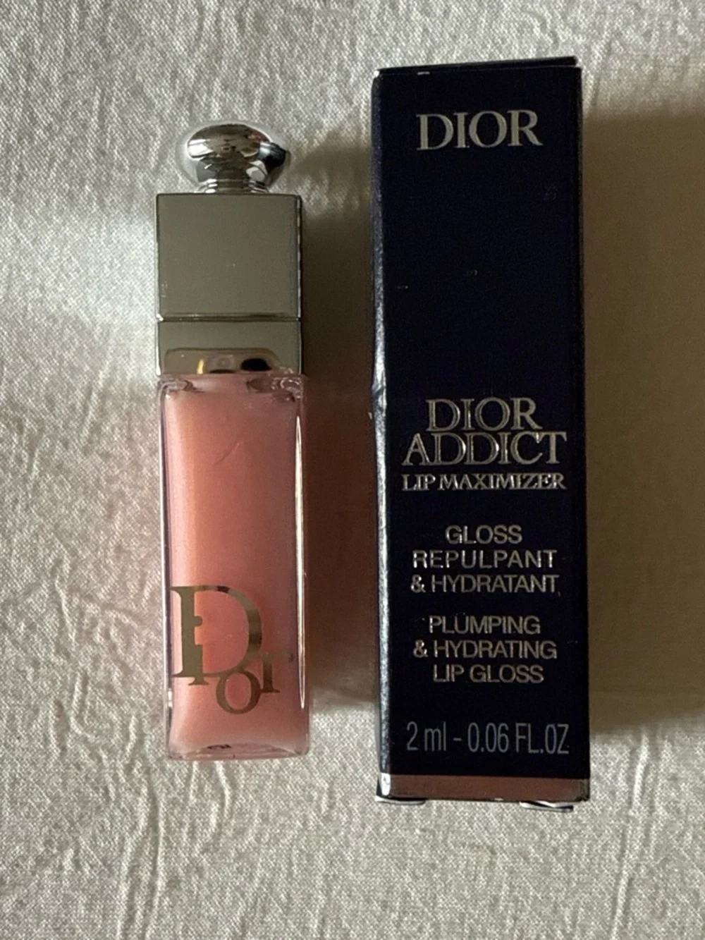 NIB DIOR Addict Lip Maximizer Plumping Lip Gloss - Sheer Pink